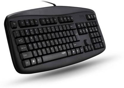 RAPOO RAP-N2500 Wired USB Standard Laptop Keyboard Compatible with Desktop, Laptop, Mac