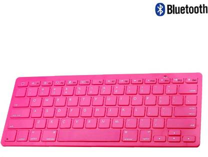 Callmate Bluetooth Keyboard with B.T USB Dongle - Dark Pink Bluetooth Standard Laptop Keyboard Compatible with Desktop, Laptop, Mac