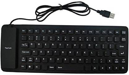 Q3 Ultra Slim Flexible Foldable Wired USB Laptop-size Laptop Keyboard Compatible with Desktop, Laptop, Mac