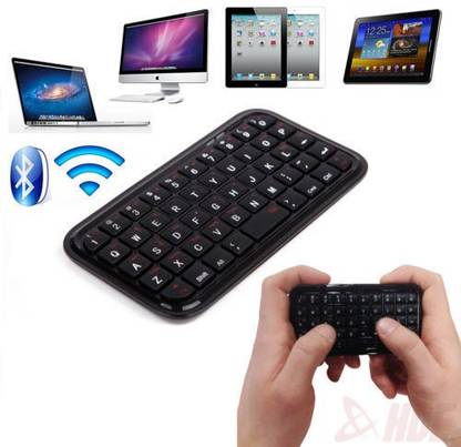 ROQ Mini Wireless Bluetooth Keyboard Keypad For Mobile Phones, Iphones, Ipod, Ipad And Tablets Bluetooth Handheld Tablet Keyboard Compatible with Desktop, Laptop, Tablet, iPad, Mac