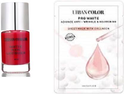Modicare nail lacquer paint + pro white ageing sheet mask