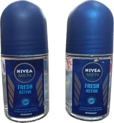 NIVEA FRESH ACTIVE ROLL ON FOR MEN ( 25ml *2 ) Deodorant Roll-on  -  For Men