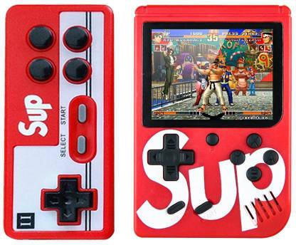 IMMUTABLE 4348 _ RRT _ SUP X Game Box 400 in One Handheld Game Console With Remote Controller & Can Connect to A TV 2 Player ( Only 2nd Player Play with Remote) 8 GB with Retro 400 in 1