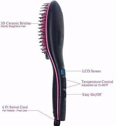 Taxila Simply Straight Ceramic Hair Straightener, Curler and Styler Brush Hair Curler