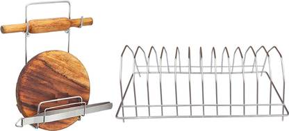 OC9 Utensil Kitchen Rack Steel Chakla Belan Stand & Plate Stand / Dish Rack Steel