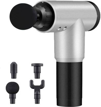 SJ Exims 87757 Facial Massage Gun Portable Vibration Muscle Body Massager with 4 Heads & 6 Adjustable Speed Vibrator for Neck, Leg, Hand & Back Massager (Multicolor) Massager