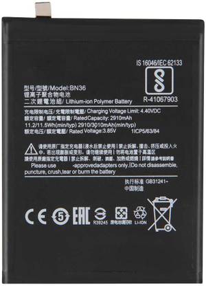 SROCK Mobile Battery For  Xiaomi BN36 Xiaomi Mi A2 / Mi 6X