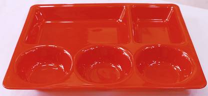 LifePlast Food-5 Plate Sectioned Plate