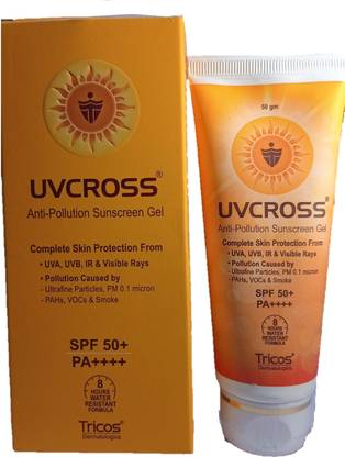 UVCROSS Sunscreen - SPF 50 PA++++ Anti-Pollution Sunscreen Protection From UV UVB IR & Visible Rays SPF 50+ PA++++