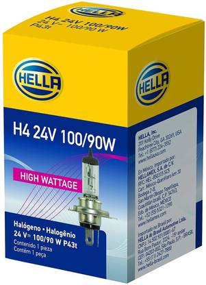 HELLA HLA-H83140041 H4 24V 100/90W Halogen Bulb Off Road Use Headlight Car LED (12 V, 55 W)