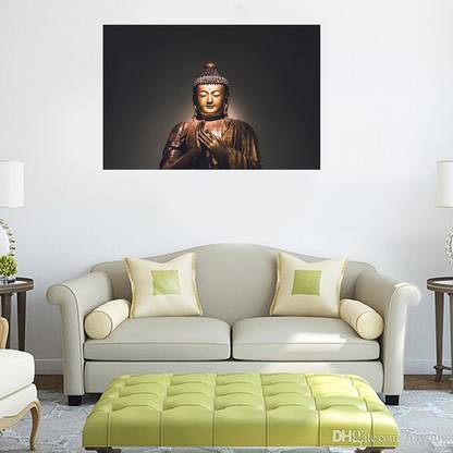 window wallpaper buddha Paper Print