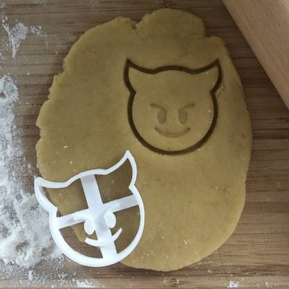 3d print shoppy 3D Print Shoppy Devil Head Emoji Cookie Cutter. Cookie Cutter