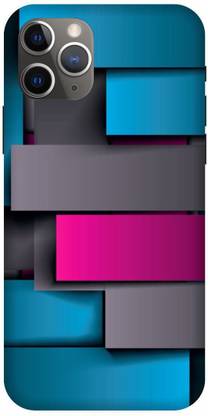 UMPRINT Back Cover for Apple Iphone 11 Pro 3D Design, Navy, Pink Color Printed Back Cover