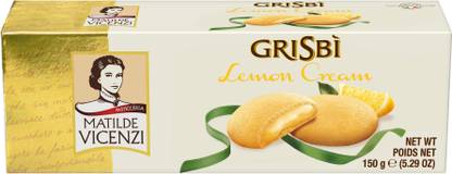 Vicenzi Grisbi Pastry Cookies - Lemon Cream (Pack of 2) Cookies Biscuit