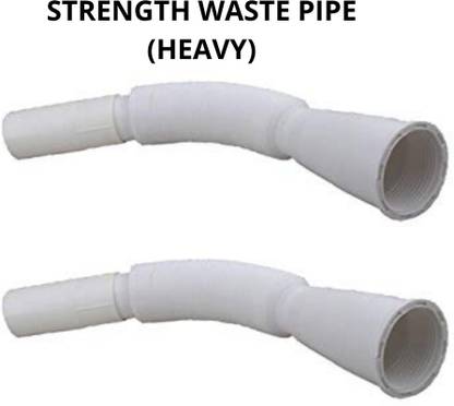 Strength Flexible PVC Waste Drain Pipe for Wash Basin & Sink - 2 piece Hose Pipe - 2 PACK OF WASTE DRAIN PIPE Hose Pipe