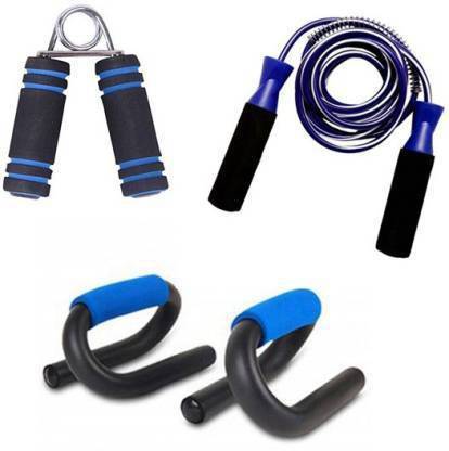 Shuffle combo of Push Up Bar, Hand Grip & Jump Rope Gym & Fitness Kit 424 Fitness Accessory Kit Kit