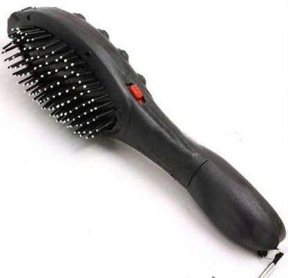 Leyden VB-1 Megneic Vibra Pluse Head Massager Hairbrush with Double Speed in Treatment, hair massager, head massage tool, head massager vibration, head massager tool, head massager machine, hair massager tools, hair vibra, hair vibra tools, head massager for vibrating tools,head massaging vibra, magnetic vibra for hair massager, massager tools, head massager, vibra for head Massager Massager (Black) Massager