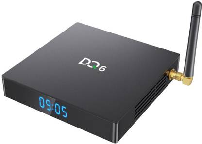 DQ6 Android 10.0 TV Box 4GB RAM 64GB ROM, Support Netflix, Amazon Prime, JIO TV, Hotstar, Thop TV RK3318 Quad-Core 64 Bits Dual-WiFi 2.4GHz/5GHz Bulit-in Antenna Bluetooth, USB 3.0 3D 4K AOSP TV Box Media Streaming Device
