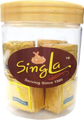 Singla Mewa Bite Burfi Sweet 200g Plastic Bottle