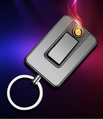 GREYFIRE USB Charging Windproof Multifunction Keychain Stylish Metal Electronic Cigarette Lighter