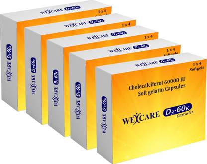 wexcare vitamin D3 60000 IU | One-A-Week For Strong Bones, Muscles, Immune System