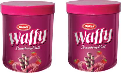 Dukes Waffy Strawberry Wafer Rolls 250 GRAM X 2 Wafer Rolls