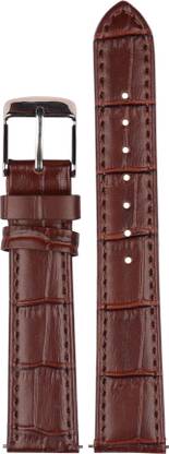 Exor Dyn Tona Brown colour With Ft Finish Of 18 mm Genuine Leather Watch Strap