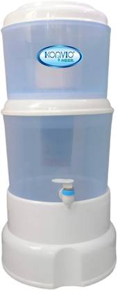 KONVIO Mineral Carbon Based Gravity Purifier Non Electic 15 litre 15 L Gravity Based Water Purifier