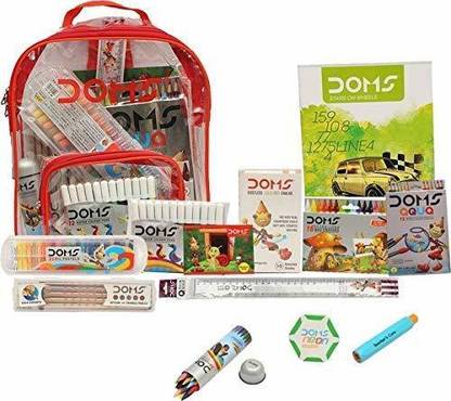 DOMS Art set With pencil color oil pastels crayons sparcles and Pencil Set And sketch book ANd Bag Free