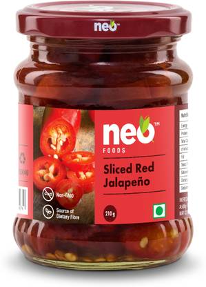 neo Sliced Red Jalapenos I 100% Vegan I Non GMO I Jalapenos