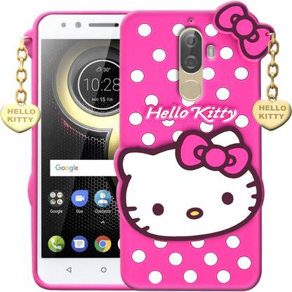 KING COVERS Back Cover for Lenovo K8 Note Hello Kitty Mobile Back Cover, 3D Cute Kitty Back Cover, with Heart Pendant