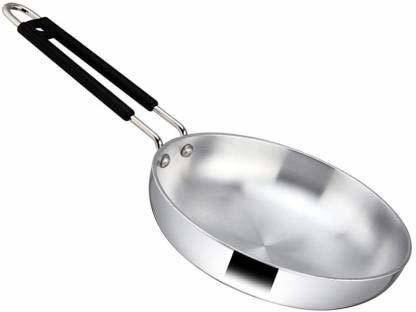 HERITI COLLECTIONS HERITI COLLECTIONS- 12 gage heavy virgin -Aluminium Fry Pan with unbrekble baktile steel Handle extra steel shiny cooting beutiful look 1.5 ltr (Silver) Fry Pan 20 cm diameter 1.5 L capacity