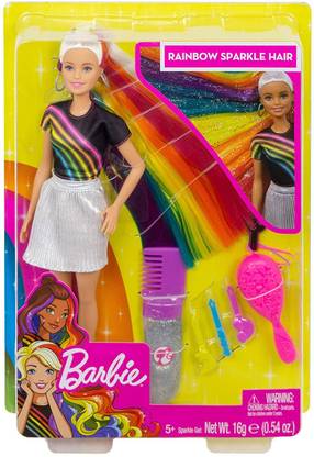 BARBIE FXN96 Rainbow Sparkle Hair Doll