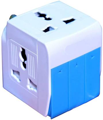 DECOBELL 3 Pin 3 Way Universal Multiplug With Individual Switch - Multi socket Adapter With LED Indicator Worldwide Adaptor