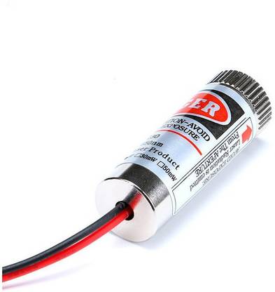 Troncart Laser Module Head Glass Lens Focusable Focus Adjustable Laser Diode 650nm 5mW Red Point / Line / Cross Light Electronic Hobby Kit