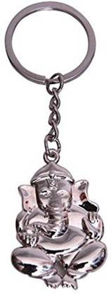 gtrp High Quality Pure Metallic silver leaf Keychain Key Chain