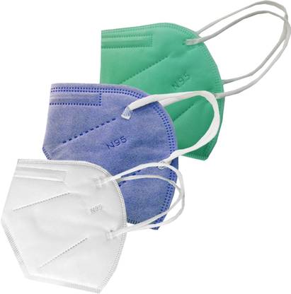 VILLAGE VENTURE N95 Anti Virus Face Mask, Dust-Proof, Anti-Pollution, 5 Layer Protection Face Masks 9I-N95-W-PG-LB-P3