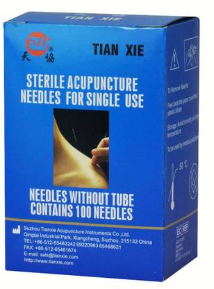 प्ले रन ™ Certified Sterile Acupuncture Needles for Single Use Acupressure Massage Therapy | 100 Needles Included मसाज़र