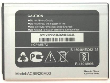SR SUPPERFAST Mobile Battery For  Micromax Micromax Canvas 5 LITE Q462/Q463