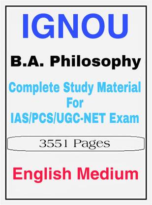 IGNOU B.A. Philosophy Optional Complete Study Material For IAS/PCS/NET Exam [ PACK OF 14 BOOKS ]