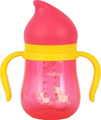 Adore Training Cup With Easy Handle- Turn up Straw - Food Grade PP- Leak Proof