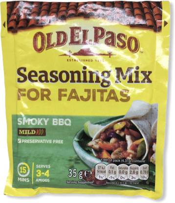 Old ELPaso Seasoning Mix For Fajitas Smoky BBQ Mild (Imported)