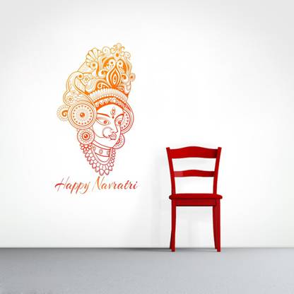 STICKER STUDIO 36 cm Happy Navratri Reusable Sticker