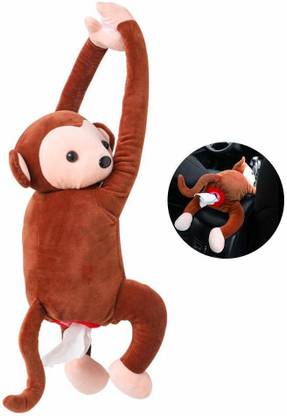Be Cool Creative Cartoon Plush Monkey Super Soft Toy For Car Tissue Holder & Paper Napkin Storage Brown (Size length 52 cm head to foot 35 cm)  - 52 cm