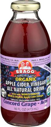 BRAGG Organic Apple Cider Vinegar Concord Grape Acai Drink Vinegar
