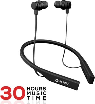 (Refurbished) Alpino 501AP Flex (30 Hours backup) Wireless Neckband Bluetooth Headset with Mic