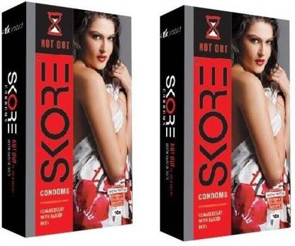 SKORE Not Out- Pack of 2 (10*2=20 Condoms) Condom