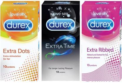 DUREX Extra Dots, Extra Time & Extra Ribbed Condom