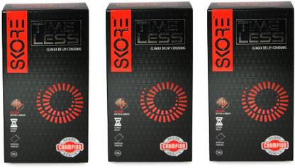SKORE Time Less Climax Delay Monthly Pack Condoms Pack of 3 (3x10) Condom