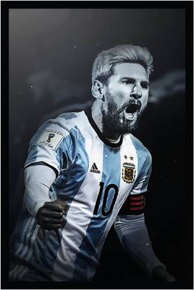 Lionel Messi Poster with Frame F-51 Paper Print